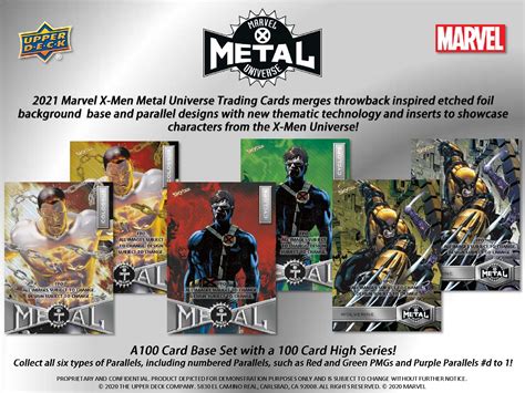 2021 marvel metal box|2021 upper deck x men box.